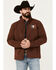 Image #1 - Cowboy Hardware Men's Viva Mexico Skull Softshell Jacket, Rust Copper, hi-res