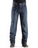 Cinch Men's Black Label Relaxed Fit Stonewash Jeans, Dark Stone, hi-res