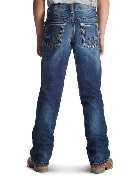 Ariat Boy's B5 Boundary Straight Leg Jeans, Med Blue, hi-res