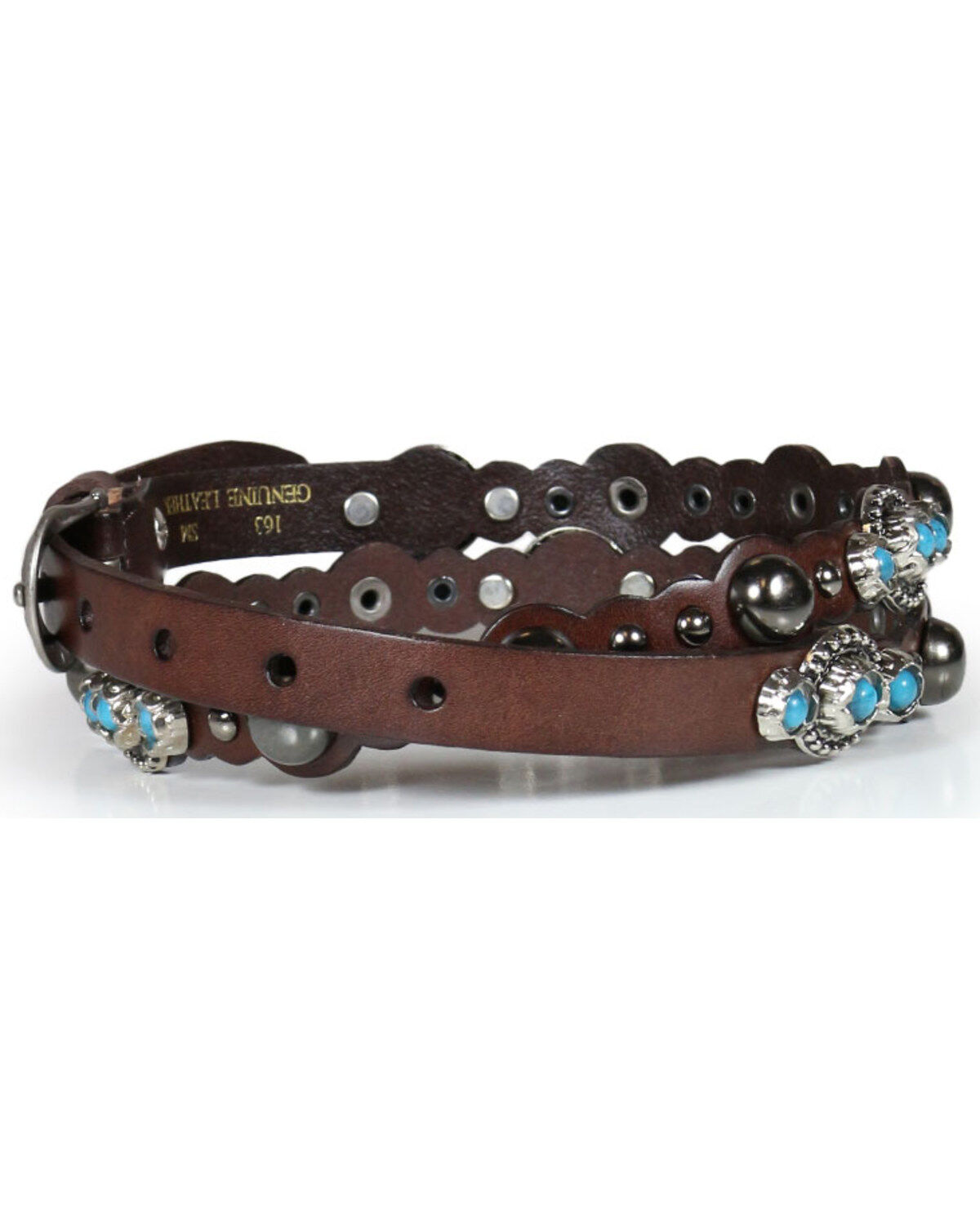 Image #4 - Shyanne® Women's Scallop & Stud Skinny Belt, Multi, hi-res
