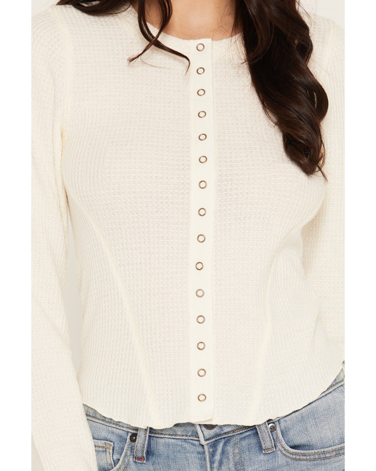 Image #3 - Idyllwind Women's Norwood Thermal Long Sleeve Top, Cream, hi-res
