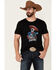 Image #1 - Moonshine Spirit Men's Dia De Las Muertos Graphic Short Sleeve T-Shirt, Black, hi-res