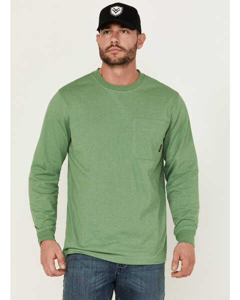 Hawx Men's Forge Long Sleeve Pocket T-Shirt, Green, hi-res