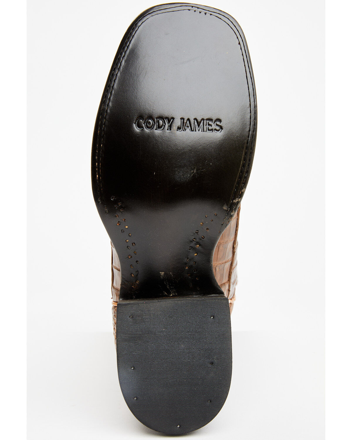 Image #7 - Cody James Men's Exotic Caiman Tail Western Boots - Broad Square Toe, Brown, hi-res