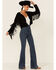 Image #4 - Vocal Women's Faux Suede Western Fringe Jacket, Black, hi-res