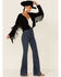 Image #4 - Vocal Women's Faux Suede Western Fringe Jacket , Black, hi-res