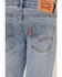 Image #4 - Levi's Boys' 511 Light Wash Distressed Slim Superfly Straight Jeans, Blue, hi-res