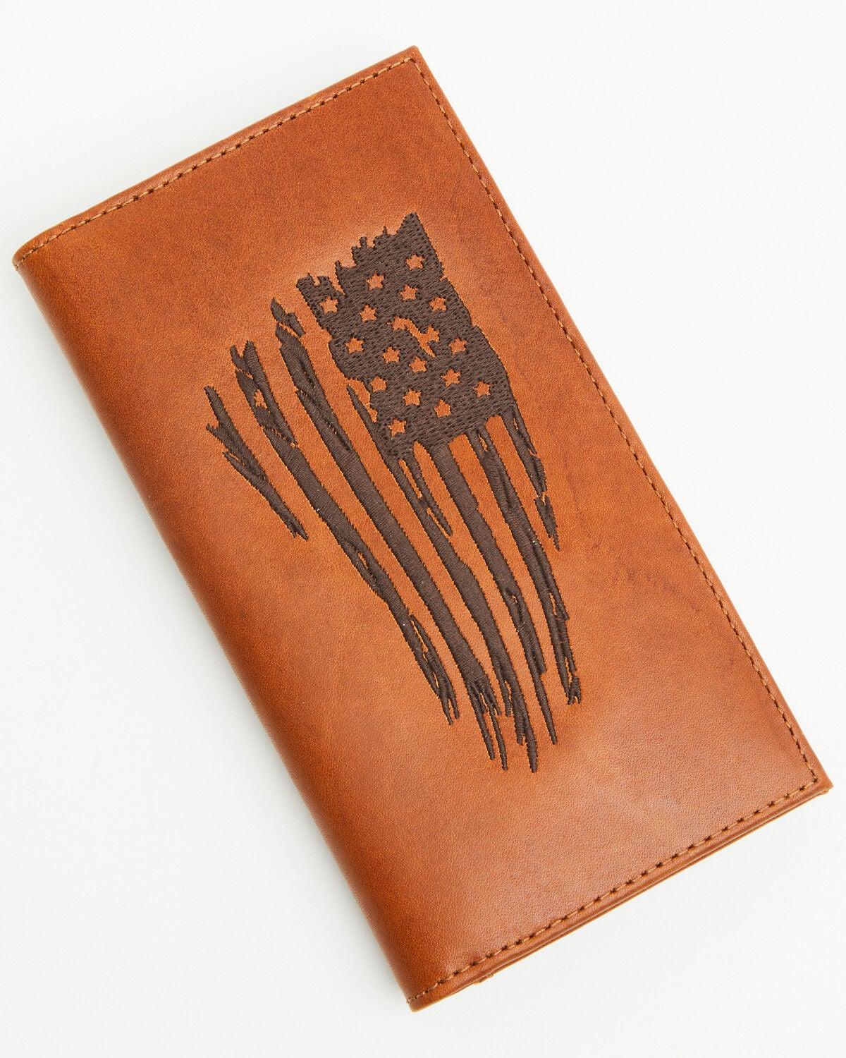 Image #1 - Cody James Men's Conway American Flag Rodeo Wallet, Brown, hi-res