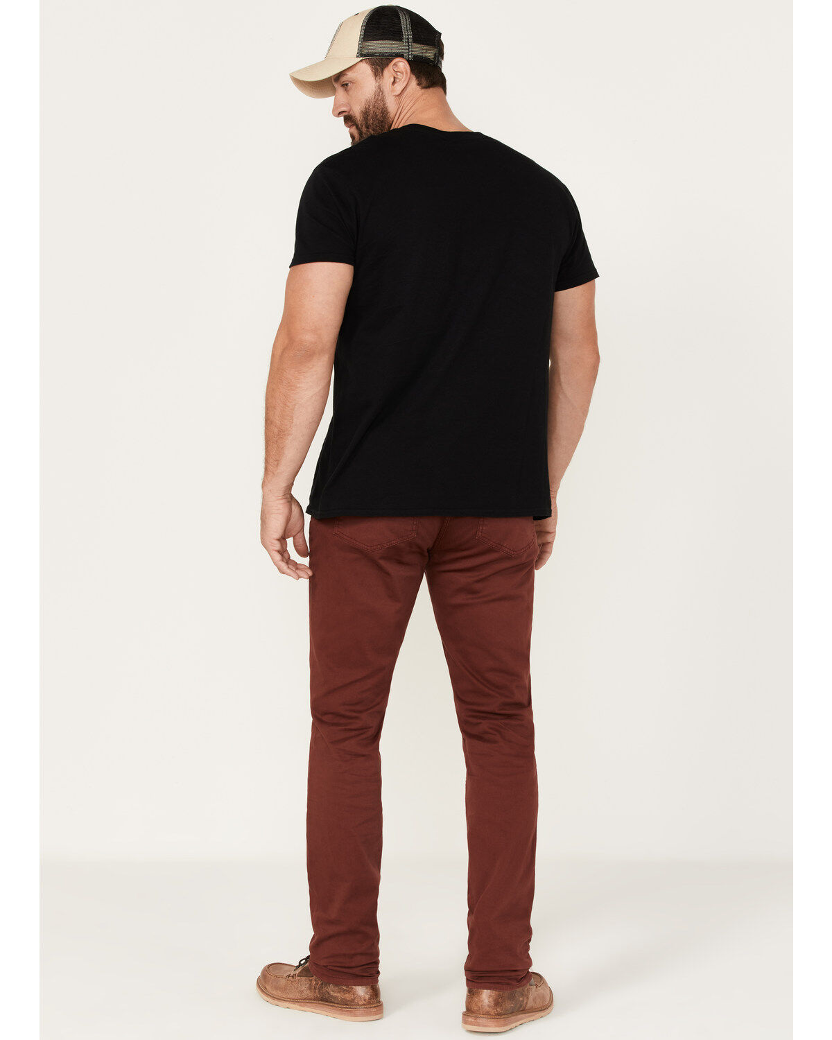 Image #3 - Brothers and Sons Men's Port Wash Stretch Slim Straight Jeans, Wine, hi-res