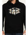 Image #3 - Rock & Roll Denim Men's Southwestern Skull Graphic Hooded Sweatshirt, Black, hi-res