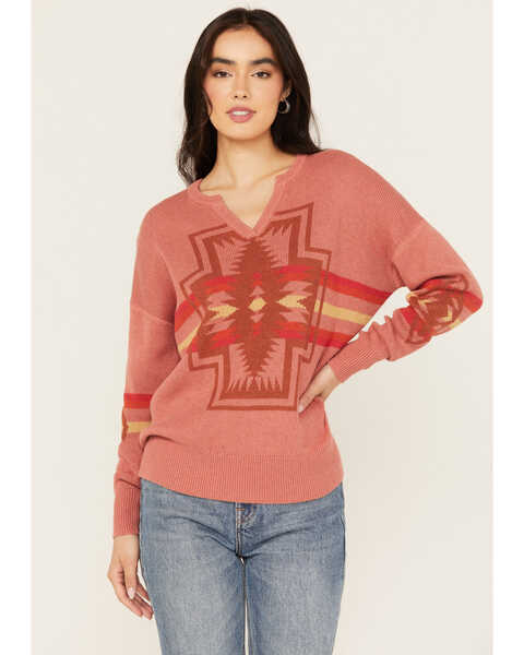 Image #1 - Pendleton Women's Graphic Pullover Sweater , Pink, hi-res