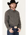 Gibson Men's Coal Miner Geo Print Snap Western Shirt , Black, hi-res