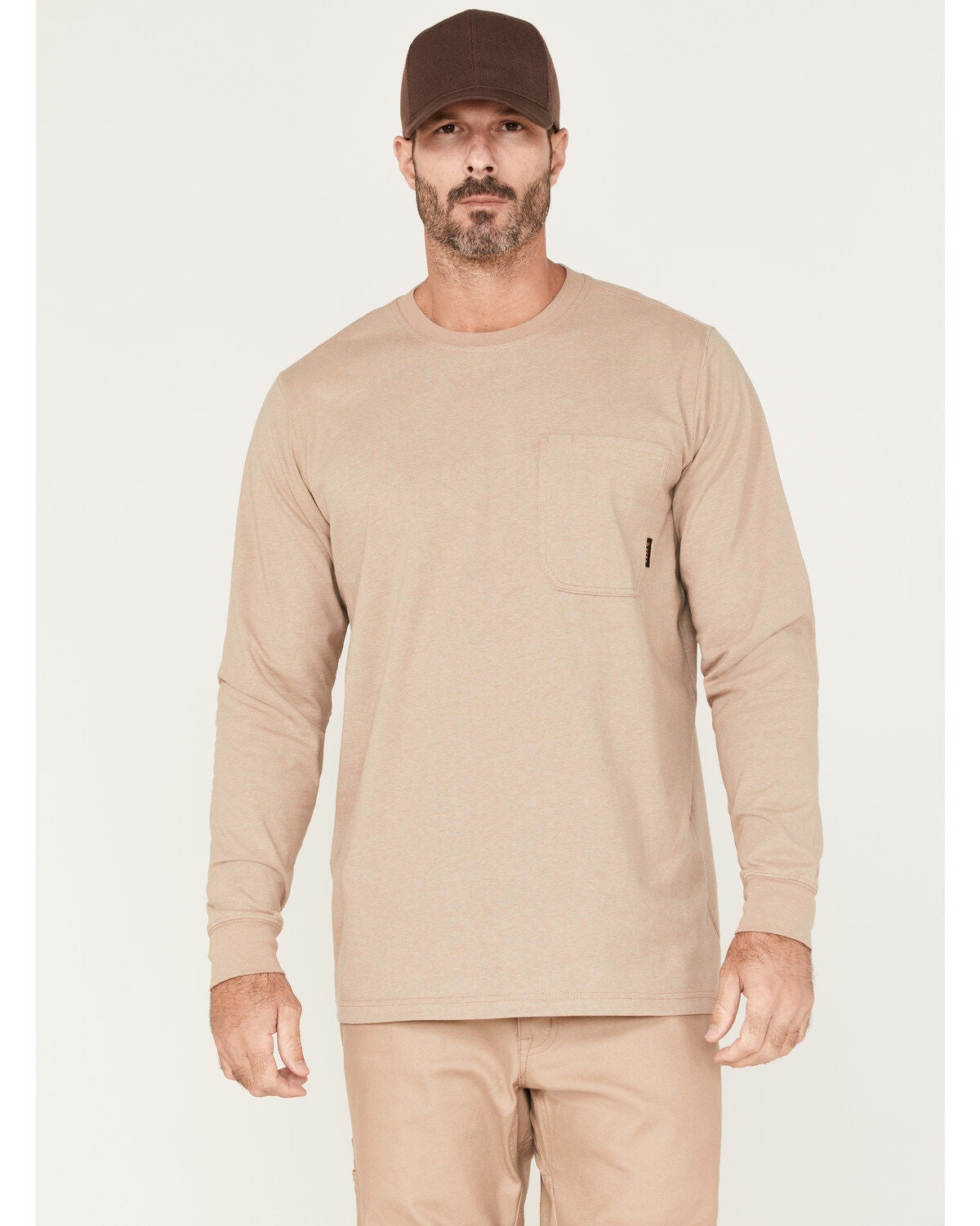 Hawx Men's Forge Solid Work Pocket T-Shirt - Big & Tall, Natural, hi-res