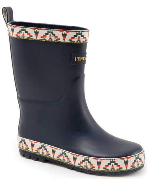 Pendleton Girls' Tucson Rain Boots - Round Toe, Navy, hi-res