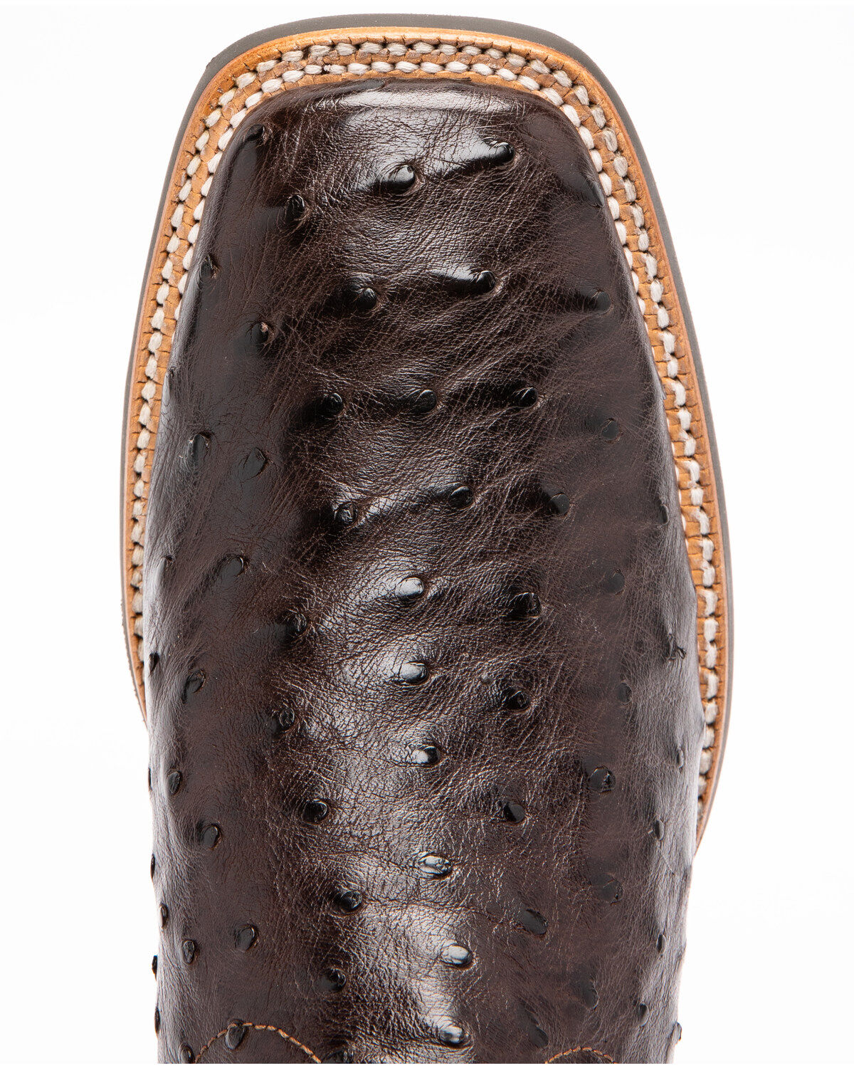 Image #6 - Ariat Men's Brown Platinum Full Quill Ostrich Boots - Square Toe, , hi-res