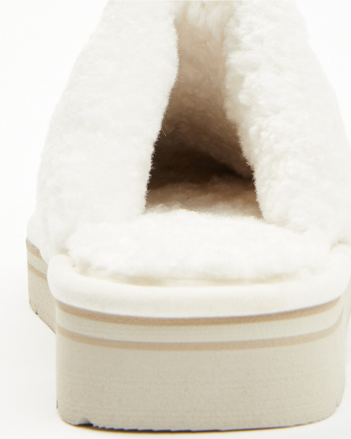 Image #5 - Ariat Women's Jackie Square Toe Platform Slippers, Cream, hi-res