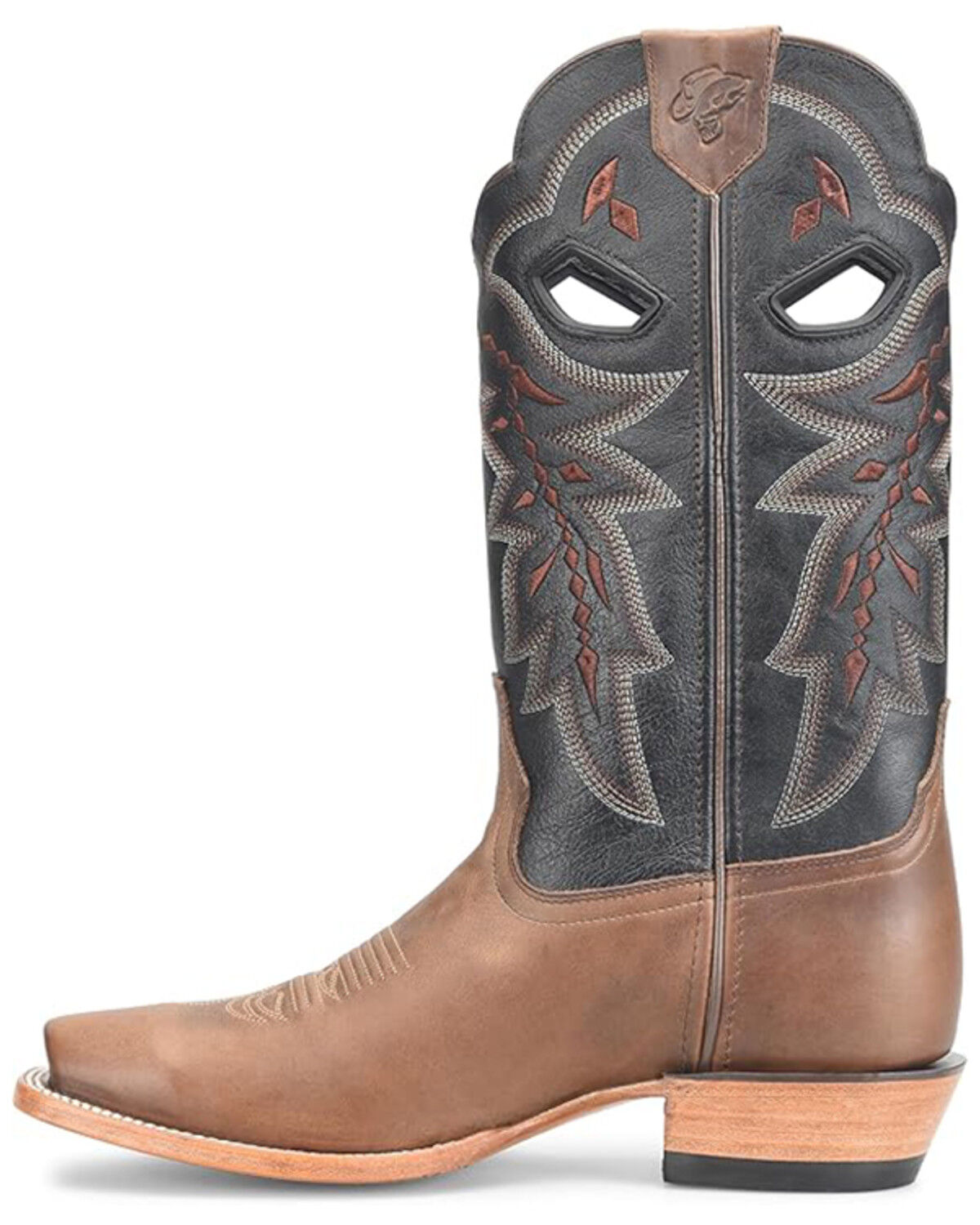Image #3 - Double H Men's Buckaroo Tall Western Boots - Broad Square Toe, Caramel, hi-res