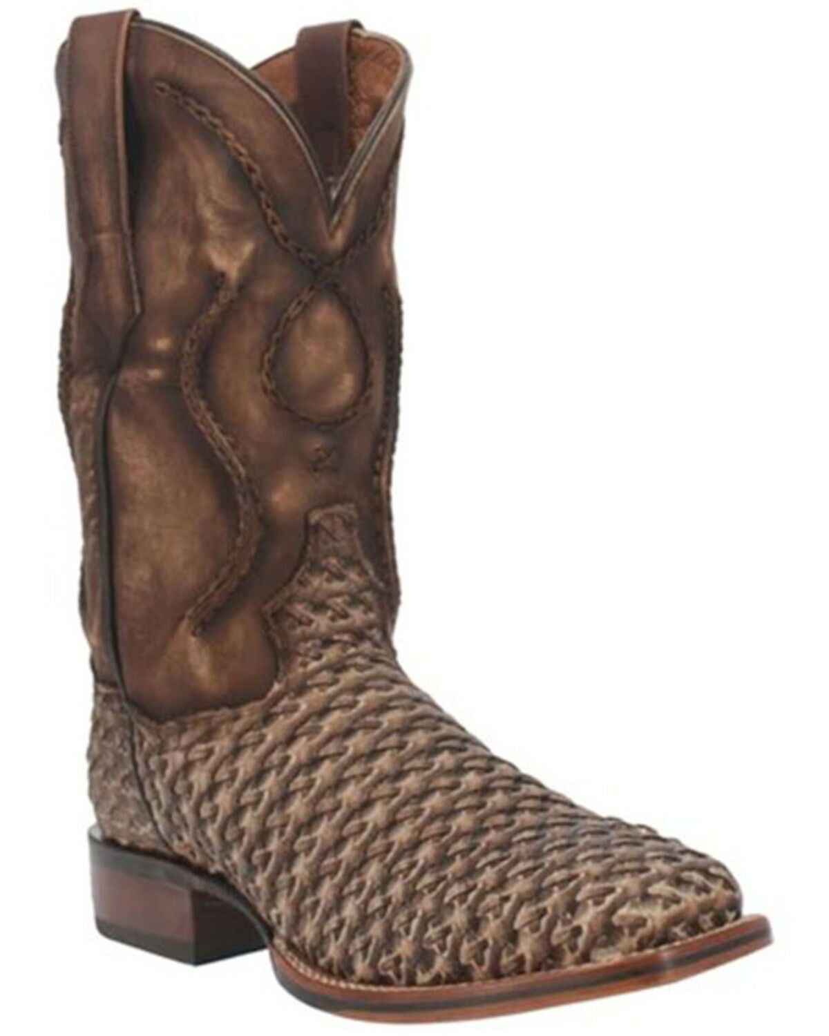 Dan Post Men's Stanley Western Performance Boots - Broad Square toe, Brown, hi-res