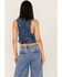 Free People Women's Rider Denim Vest & Flare Jeans Suit Set - 2-Piece, Blue, hi-res