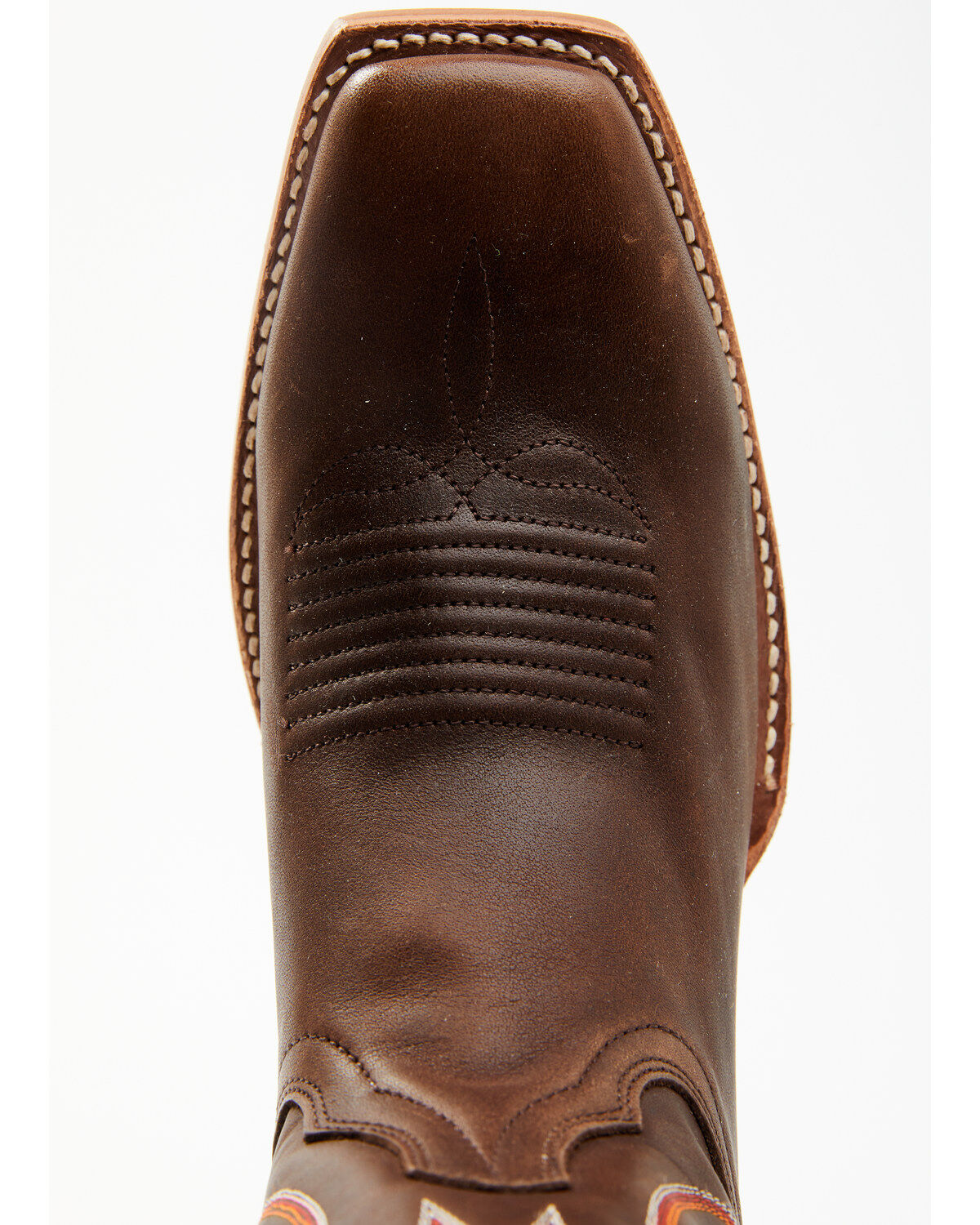 Image #6 - Justin Men's Brindle Western Boots - Square Toe, Brown, hi-res