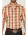 Image #3 - Gibson Trading Co Men's Bandit Blue Plaid Print Short Sleeve Button-Down Western Shirt, Brown, hi-res