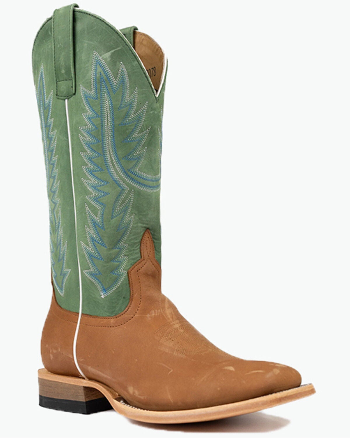 Horse Power Men's Tall Western Boots - Broad Square Toe, Tan, hi-res