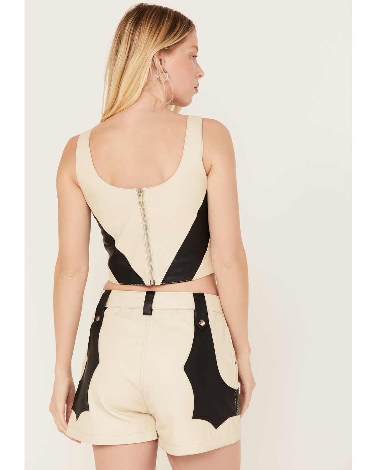 Image #4 - Boot Barn x Understated Leather Women's Moonlit Moves Bustier, Cream/black, hi-res
