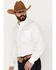 Cinch Men's Solid Long Sleeve Button-Down Western Shirt, White, hi-res