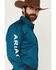 Image #3 - Ariat Men's Team Logo Solid Long Sleeve Button-Down Western Shirt, Teal, hi-res