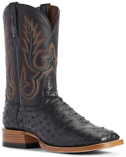 Image #1 - Ariat Men's Barker Full-Quill Ostrich Western Boots - Wide Square Toe, , hi-res