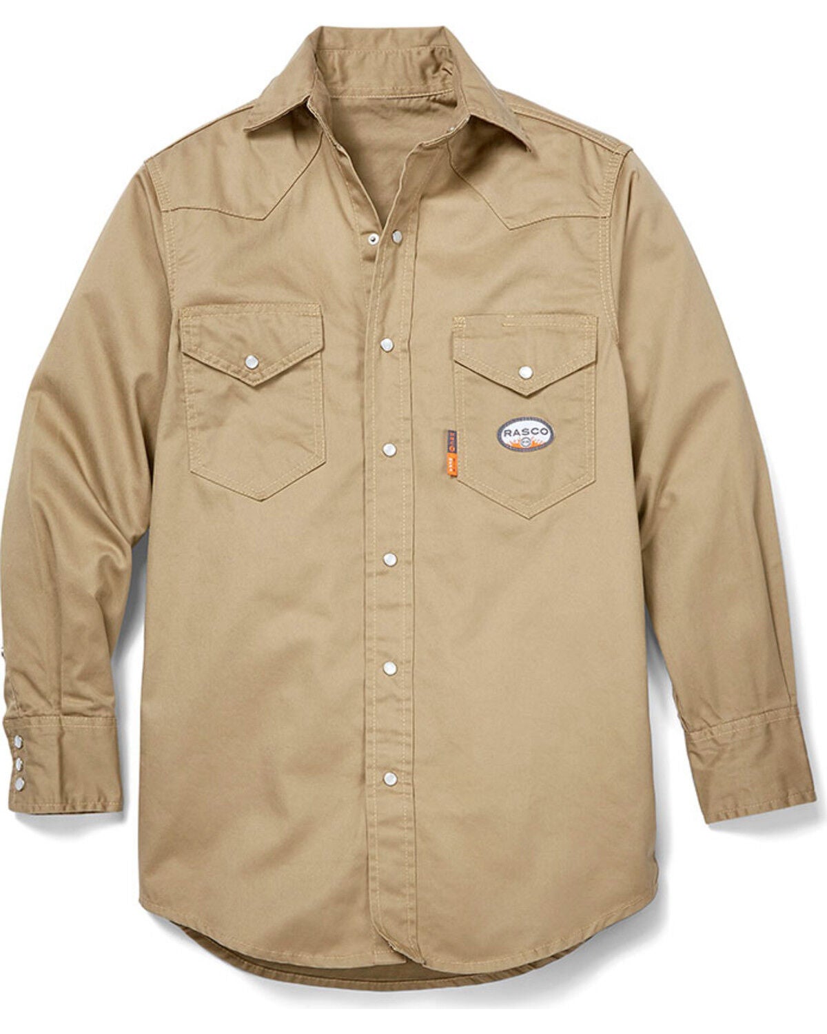 Rasco Men's FR Lightweight Twill Work Shirt, Beige/khaki, hi-res