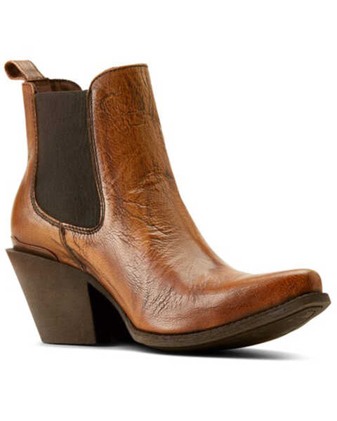 Ariat Women's Bradley Western Chelsea Boots - Snip Toe , Brown, hi-res