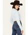 Image #4 - Wrangler Retro Women's Solid Long Sleeve Button-Down Stretch Western Shirt, Light Blue, hi-res