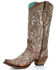 Corral Women's Golden Luminary Roots Western Boots - Snip Toe, Light Grey, hi-res