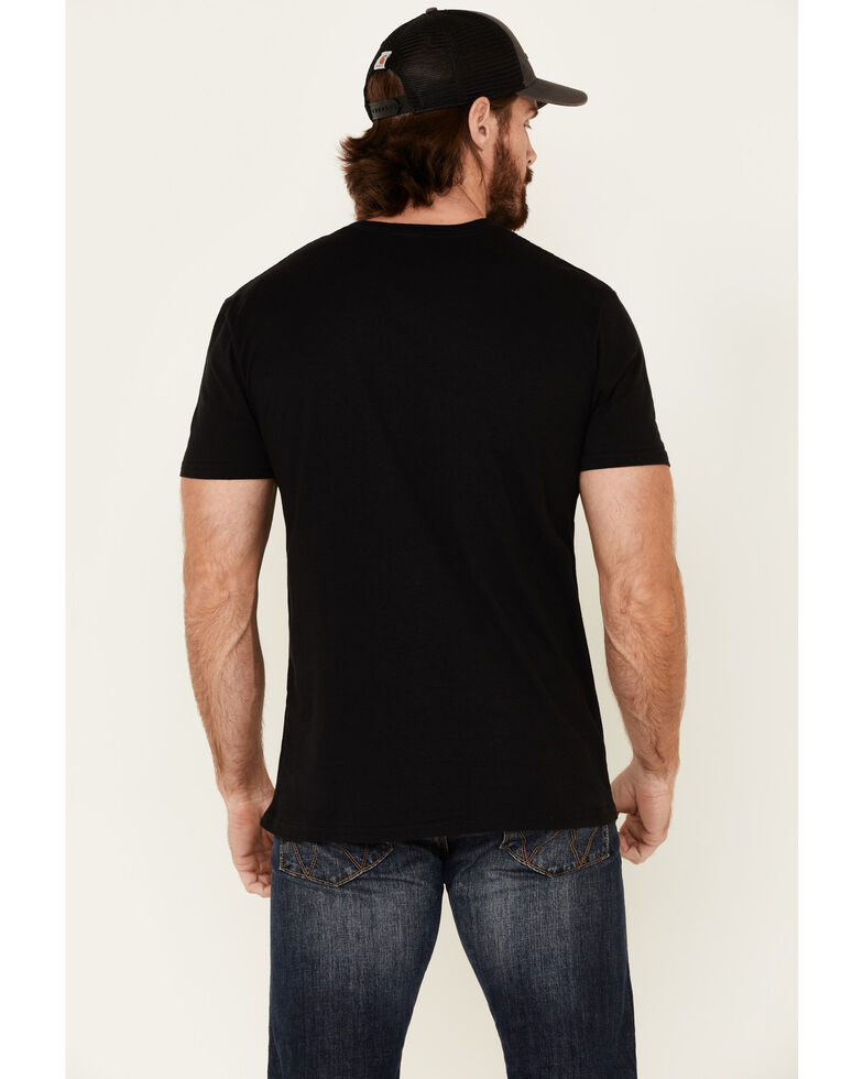 Moonshine Spirit Men's Black Line Em Up Graphic T-Shirt , Black, hi-res