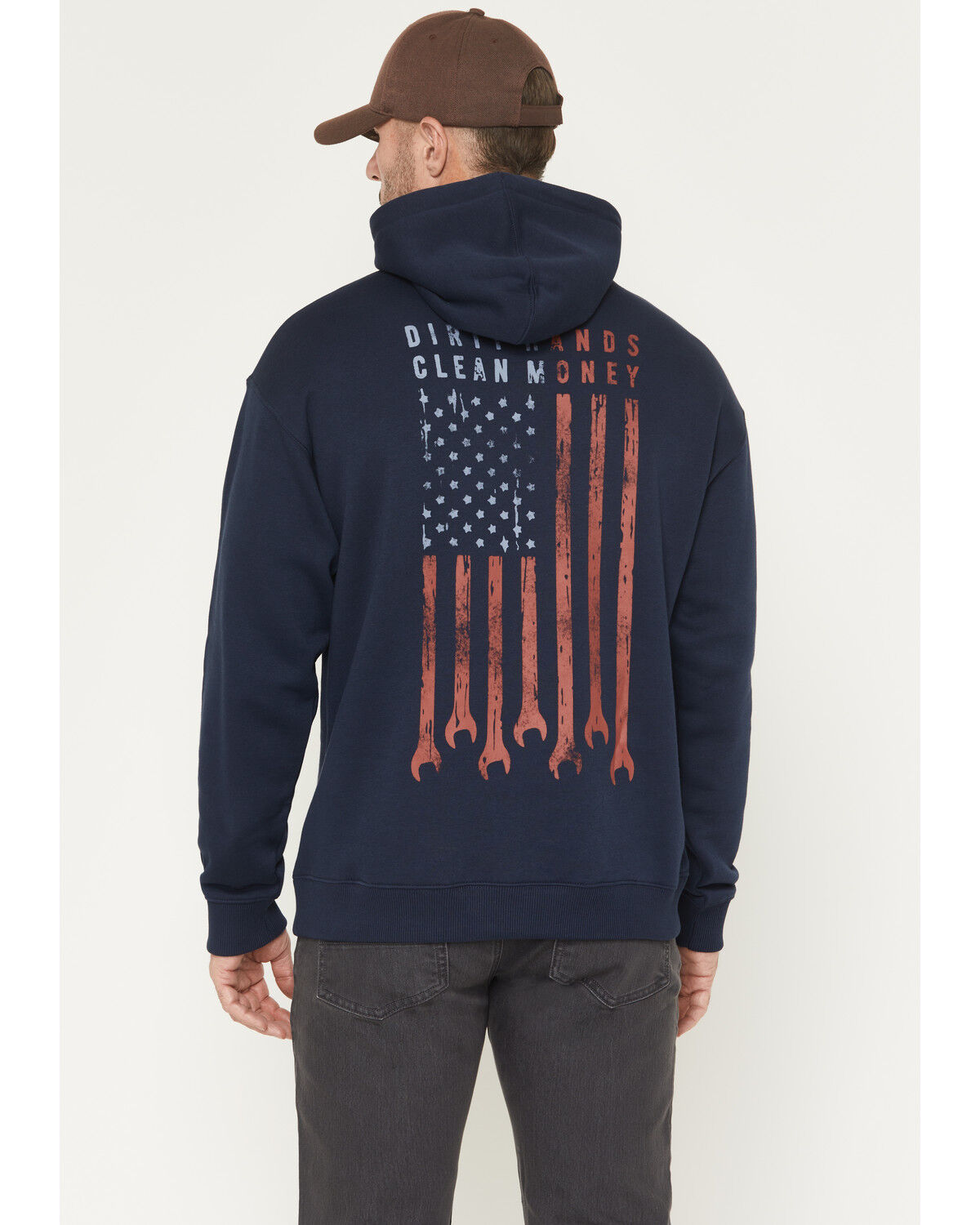 Image #1 - Troll Co Men's DHCM Flagship Hooded Sweatshirt, Navy, hi-res