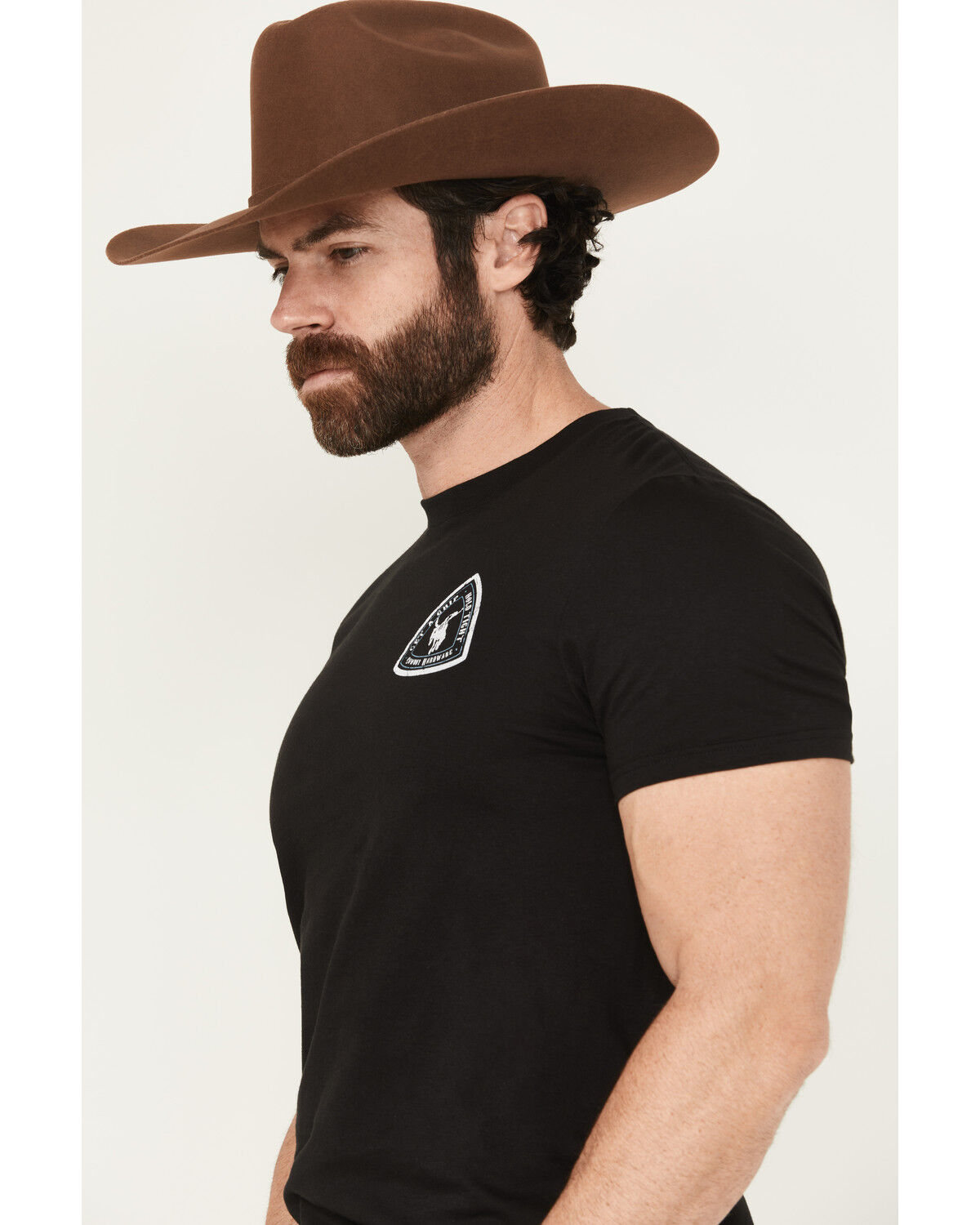 Image #4 - Cowboy Hardware Men's Get A Grip Short Sleeve Graphic T-Shirt, Black, hi-res