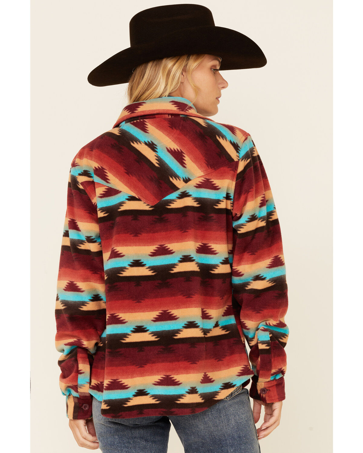 Image #4 - Outback Trading Co. Women's Southwestern Print Long Sleeve Button Down Western Big Shirt, , hi-res