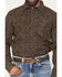 Image #3 - Cody James Men's FR Milkweed Printed Long Sleeve Stretch Work Shirt, Dark Brown, hi-res