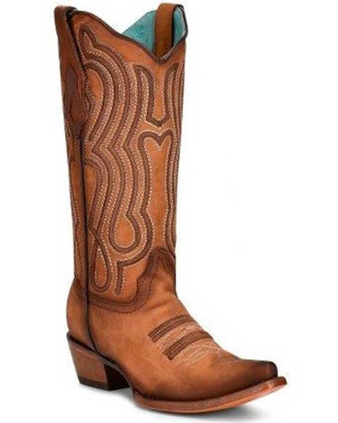 Image #1 - Corral Women's Shedron Western Boots - Snip Toe, Cognac, hi-res