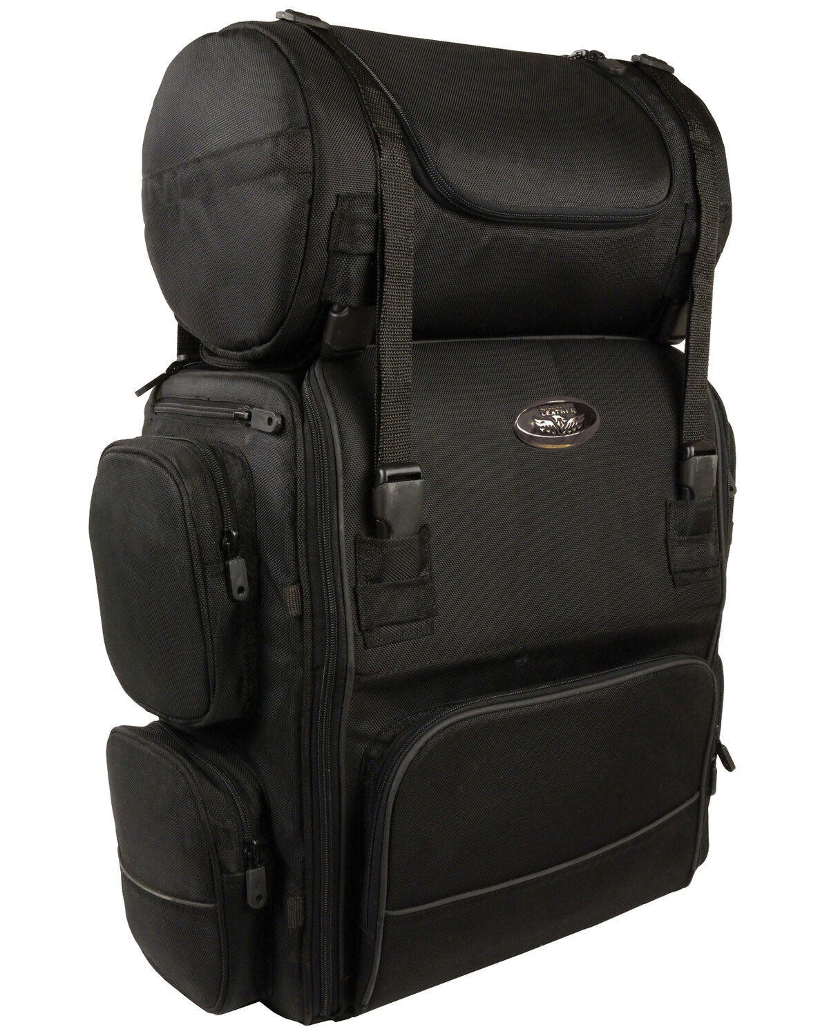 Milwaukee Leather Large Two Piece Nylon Sissy Bar Bag, Black, hi-res