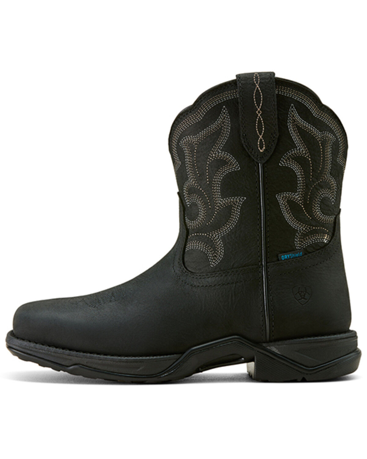 Image #2 - Ariat Women's Anthem Shortie II Waterproof Performance Western Boots - Broad Square Toe, Black, hi-res