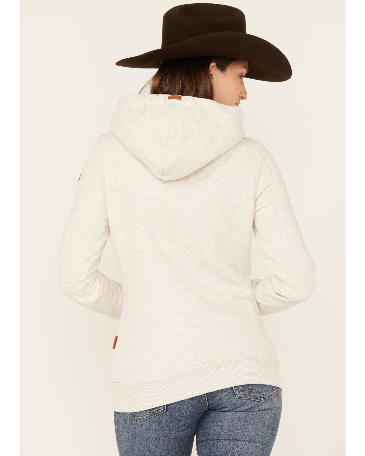 Image #4 - Wanakome Women's Artemis Cowl Neck Hooded Sweatshirt, Oatmeal, hi-res