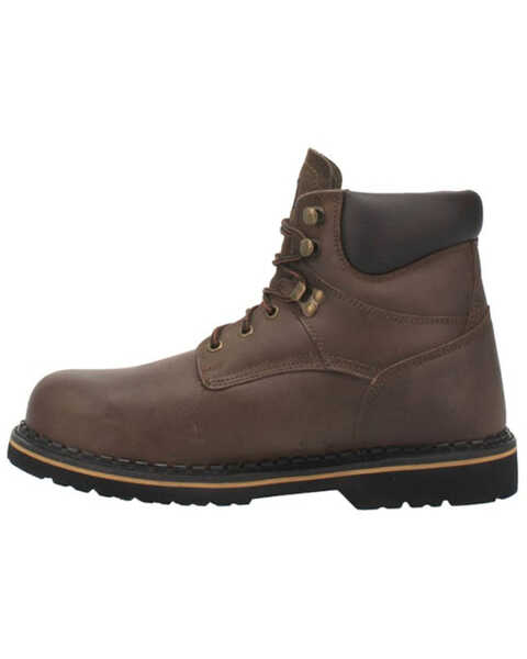 Image #3 - Laredo Men's Hub & Tack Lace-Up Work Boots - Steel Toe, Brown, hi-res