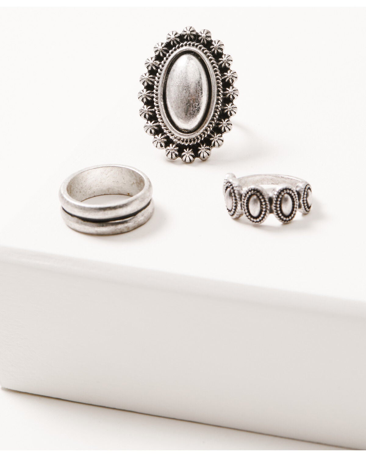 Shyanne Women's Shiloh Ridge Ring Set - 3 Piece, Silver, hi-res
