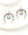 Image #1 - Idyllwind Women's Crescent Squash Blossom Rhinestone Statement Earrings, Silver, hi-res