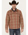 Justin Men's Plaid Print Jackson Shirt Jacket, Beige/khaki, hi-res