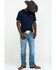 Cody James Core Men's Clover Leaf Light Wash Stretch Slim Straight Jeans , Blue, hi-res