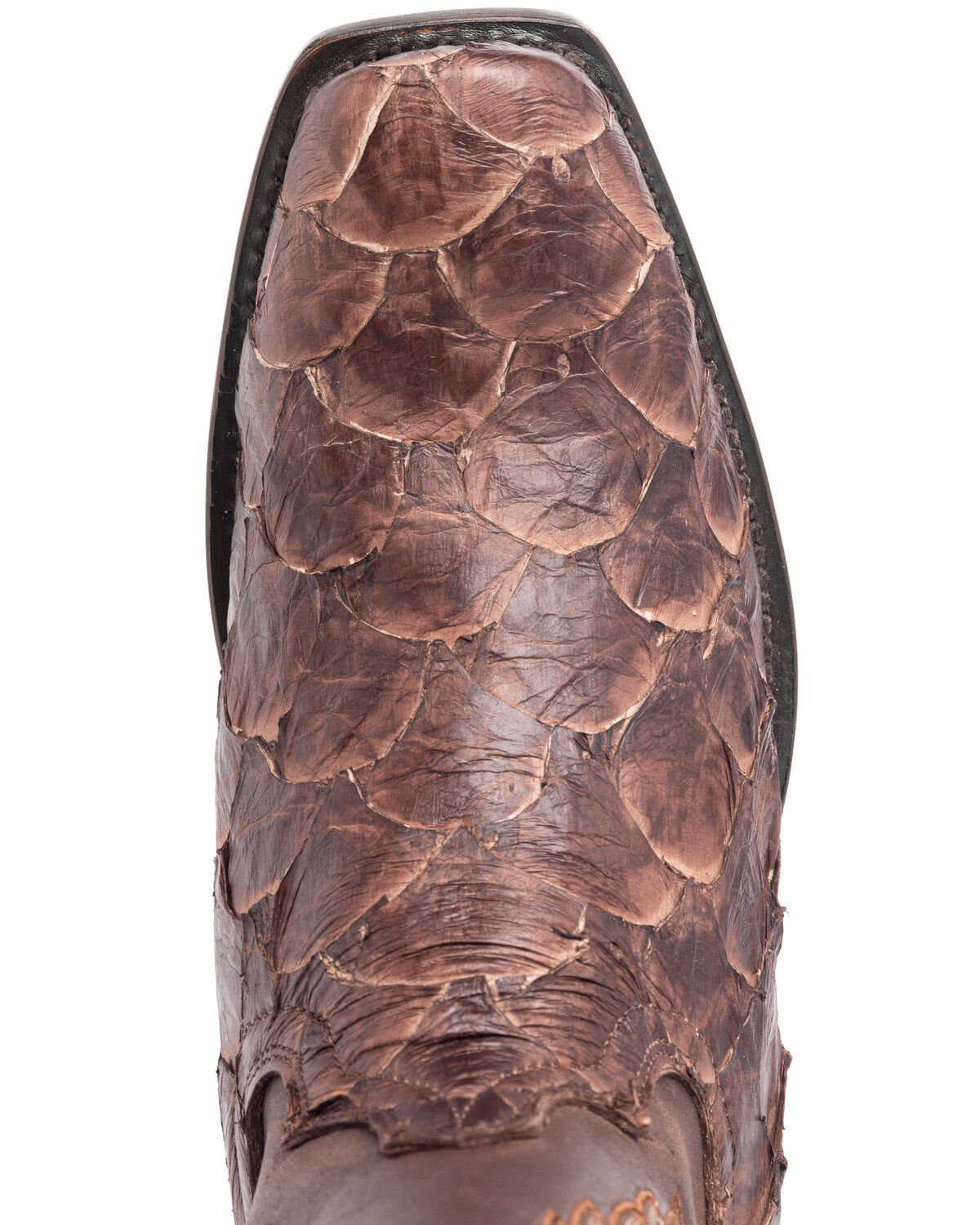 Image #6 - Cody James Men's Coffee Shiny Exotic Pirarucu Western Boots - Square Toe, , hi-res