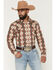 Image #1 - Cody James Men's Thatcher Southwestern Print Long Sleeve Snap Western Shirt, Rust Copper, hi-res